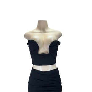 Forever 21 .Blue Ruched Crop Top Night Out